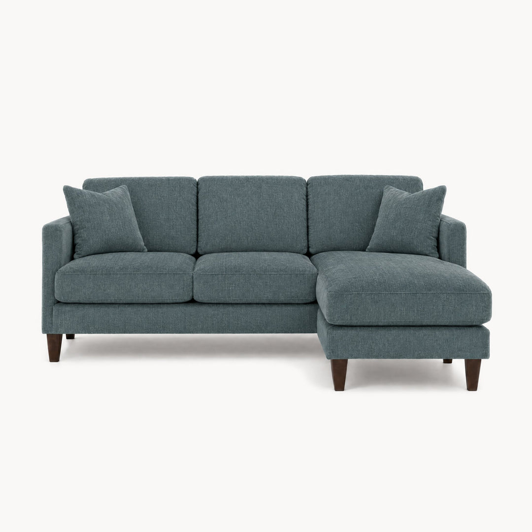Alpine Sofa Chaise in Tribute Seamist - studio front view - Stanton - Whats New Furniture Portland OR
