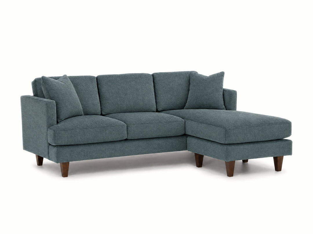 Alpine Sofa Chaise in Tribute Seamist - studio three-quarter view - Stanton - Whats New Furniture Portland OR