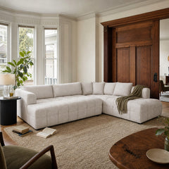 Amara 4 Piece Upholstered Sectional Sofa styled in Portland NW 23rd Victoriwith a bay window living room - What&