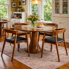 Amy Faux Leather Dining Arm Chair in Casa Black styled in Portland dining room - Whats New Furniture