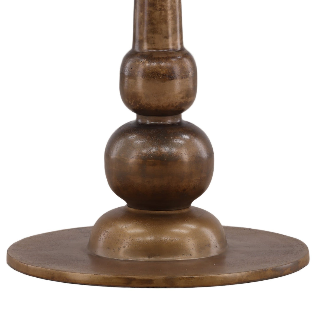 Ansari Round Counter Table - Dark Brass in Dark Brass - detail 2 studio view - Dining Table by Dovetail - Whats New Furniture Portland OR