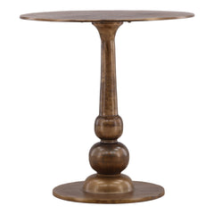 Ansari Round Counter Table - Dark Brass in Dark Brass - front three-quarter studio view - Dining Table by Dovetail - Whats New Furniture Portland OR