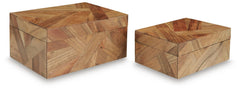 Antford Box Set of 2 in Natural — official Ashley Furniture studio view