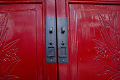 Antique Asian Two Drawer Cabinet detail view - Whats New Furniture - Portland, Oregon