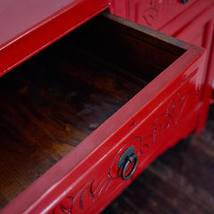 Antique Asian Two Drawer Cabinet detail view 4 - Whats New Furniture - Portland, Oregon