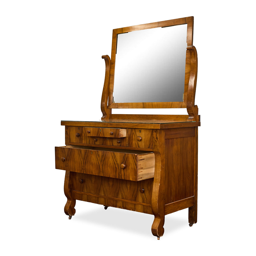 Antique Dresser w/Mirror detail view 5 - Whats New Furniture - Portland, Oregon