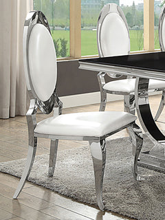 Antoine Upholstered Dining Chair Cream White (Set of 2) - What&