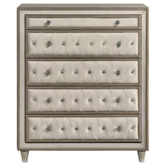 Antonella 5-drawer Bedroom Chest Ivory and Camel - What&