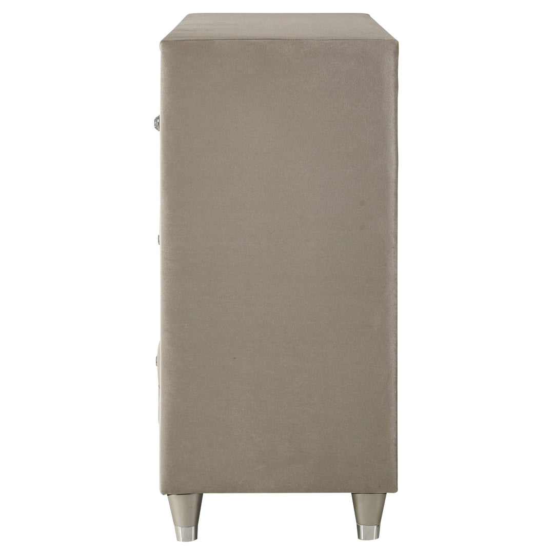 Antonella 7-drawer Upholstered Dresser Ivory and Camel - What&