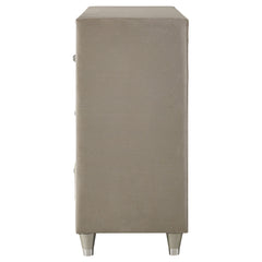 Antonella 7-drawer Upholstered Dresser Ivory and Camel - What&