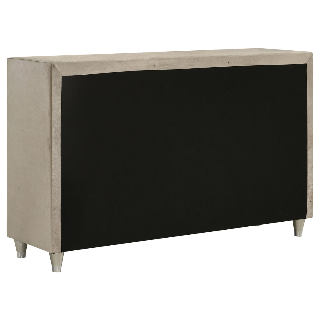 Antonella 7-drawer Upholstered Dresser Ivory and Camel - What&