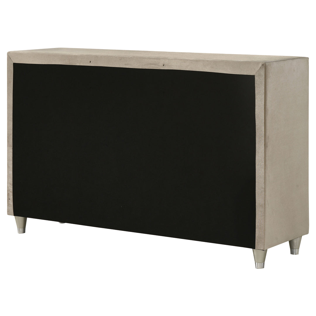 Antonella 7-drawer Upholstered Dresser Ivory and Camel - What&