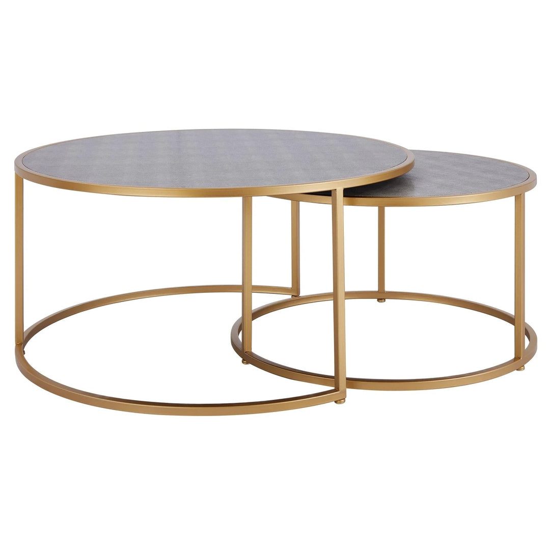 Anza Nesting Coffee Table in Faux Shagreen - nesting coffee table by NPD - Whats New Furniture Portland OR