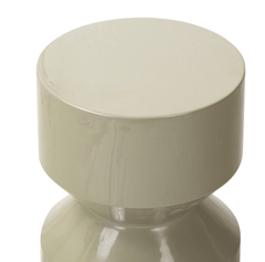 Ara End Table in Moss Green top-down view - concrete end table by Four Hands - Whats New Furniture Portland OR