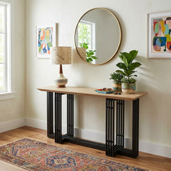 Arcadia Console in Mango Heartwood alternate room setting - Mango Heartwood console table - Whats New Furniture Portland OR