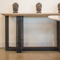 Arcadia Console in Mango Heartwood room setting - Mango Heartwood console table by LH - Whats New Furniture Portland OR