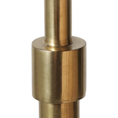Arched Brass Floor Lamp with Scalloped Woven Shade 66" brass stem detail - floor lamp by Sagebrook Home - Whats New Furniture Portland OR