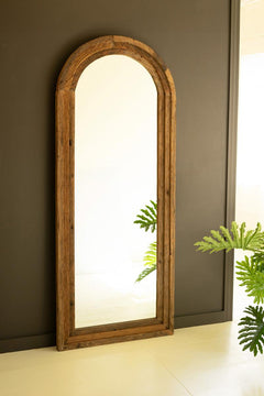 Arched Top Recycled Framed Floor Mirror — What&