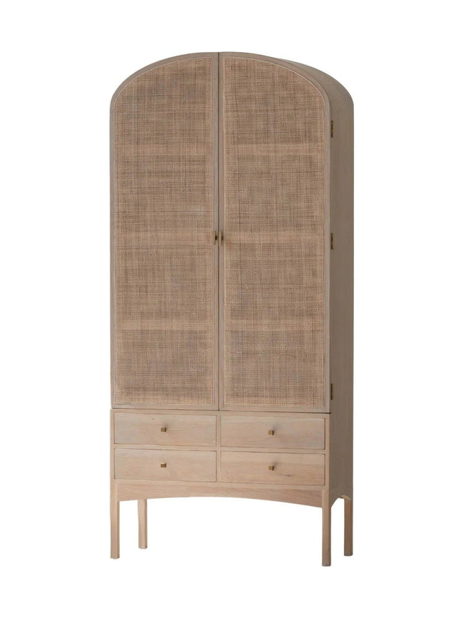 Arco Tall Cabinet in Natural - rattan door tall cabinet by LH Imports - Whats New Furniture Portland OR