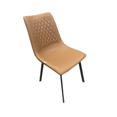 Arden Dining Chair in Brown side angle - cushioned dining chair - Whats New Furniture Portland OR