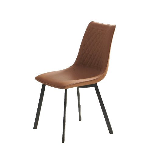 Arden Dining Chair in Brown back view - cushioned dining chair - Whats New Furniture Portland OR