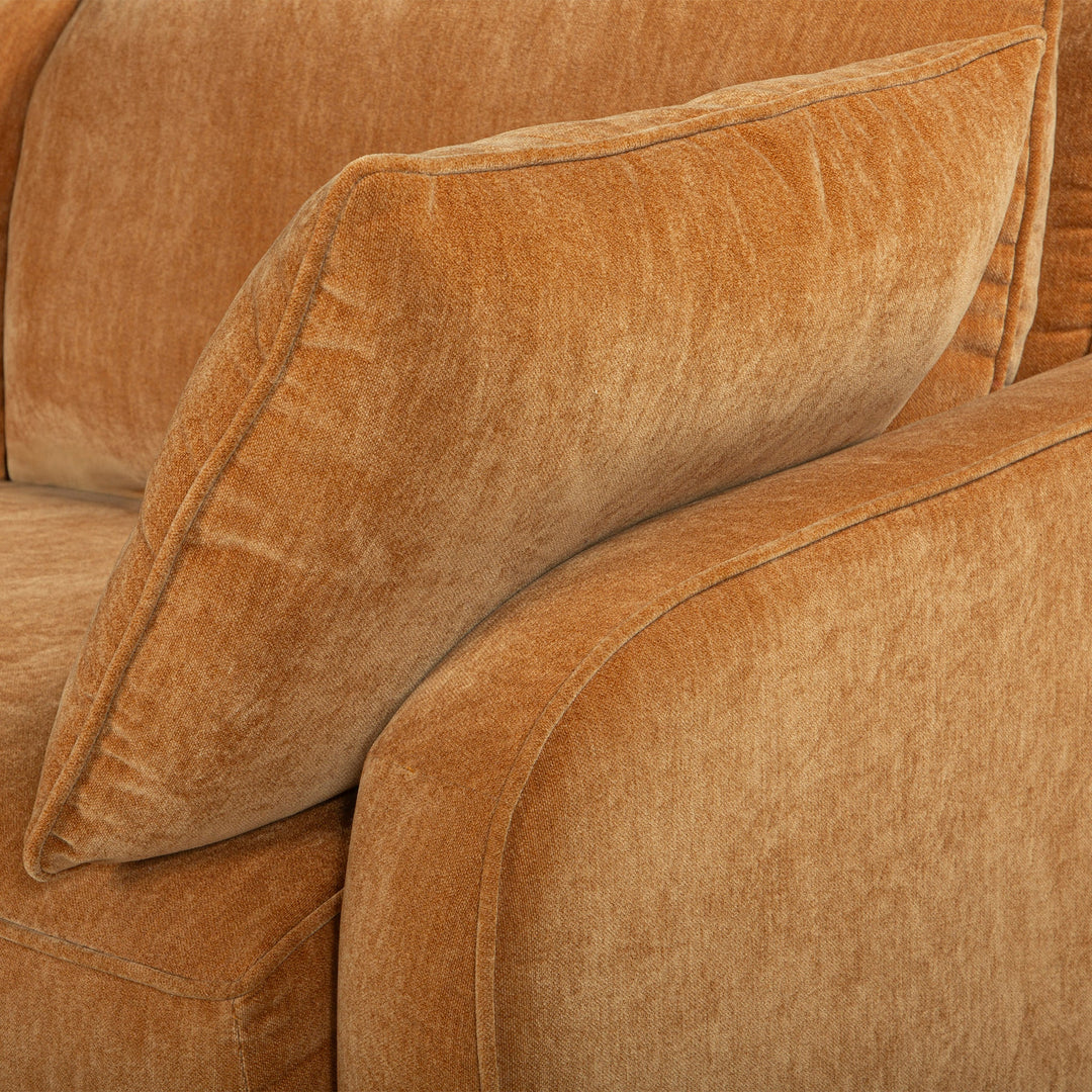 Argyle Sleeper Sofa in Canna Pumpkin fabric detail - sleeper sofa private label - Whats New Furniture Portland OR