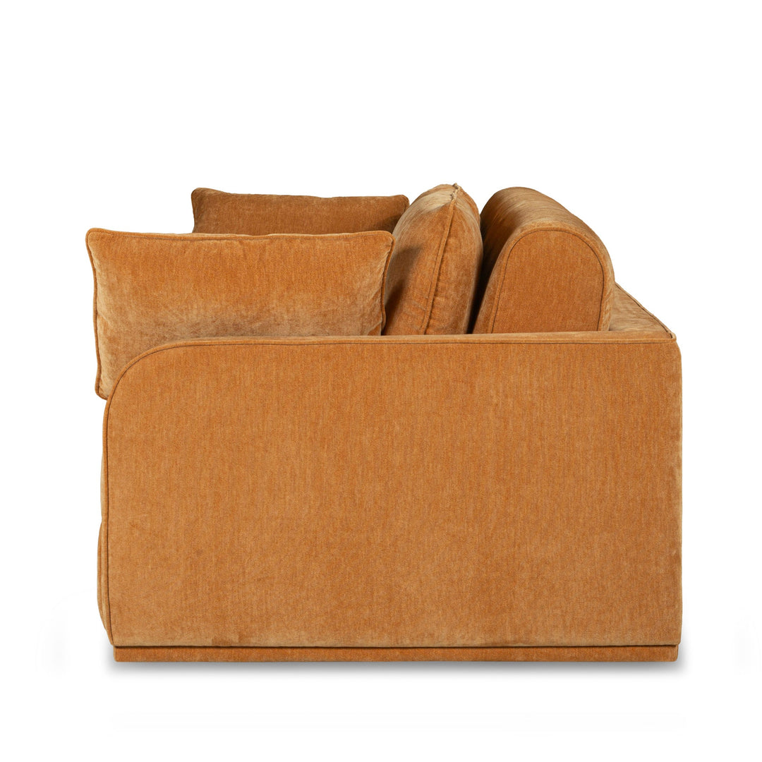 Argyle Sleeper Sofa in Canna Pumpkin side view - sleeper sofa private label - Whats New Furniture Portland OR
