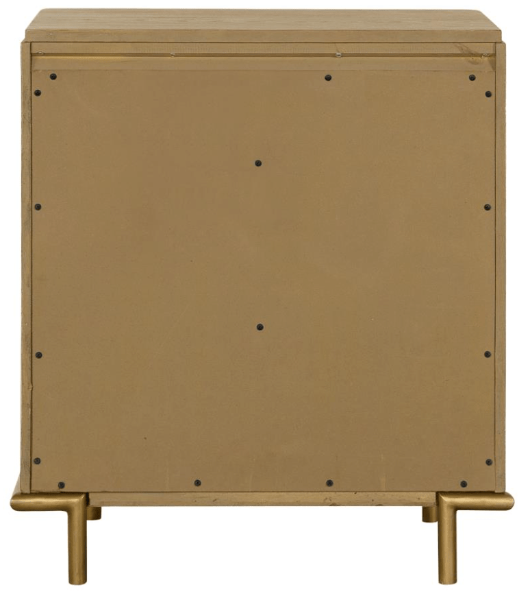 Arini 3-Drawer Nightstand in Sand Wash back view - three-drawer nightstand by Coaster - Whats New Furniture Portland OR