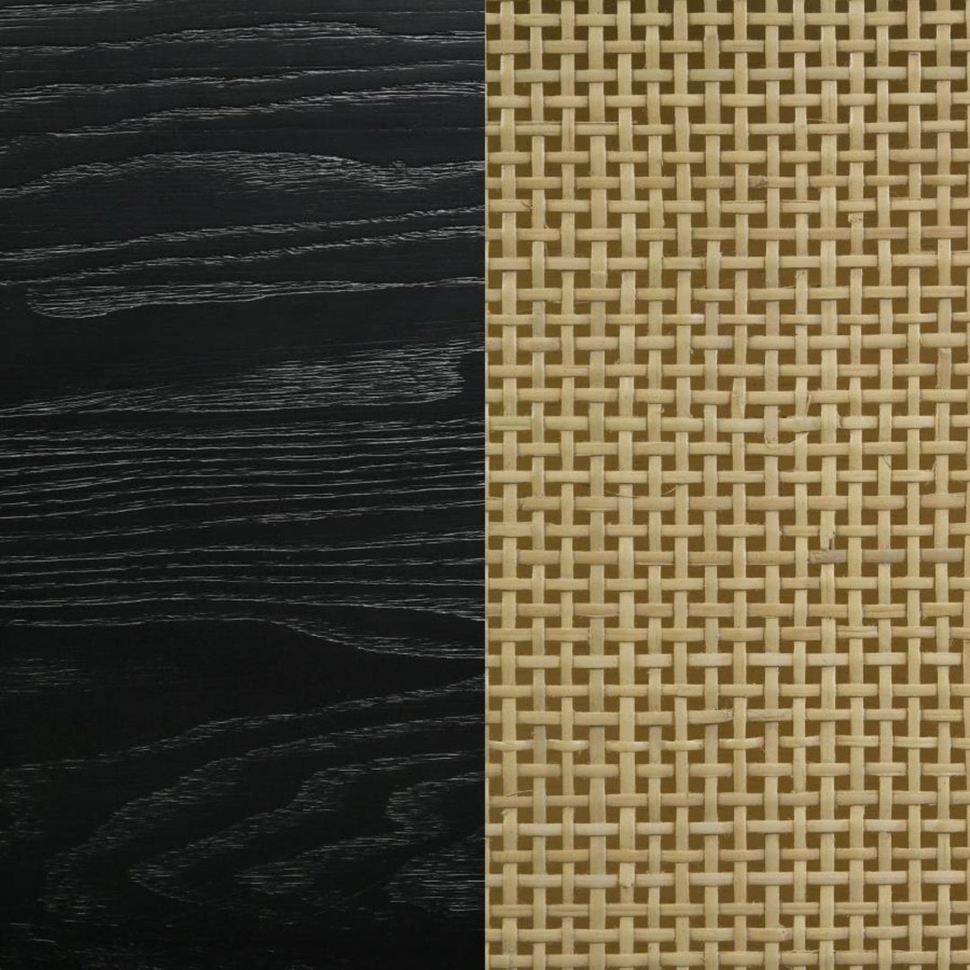 Arini Round Coffee Table in Black material detail - round coffee table by Coaster - Whats New Furniture Portland OR