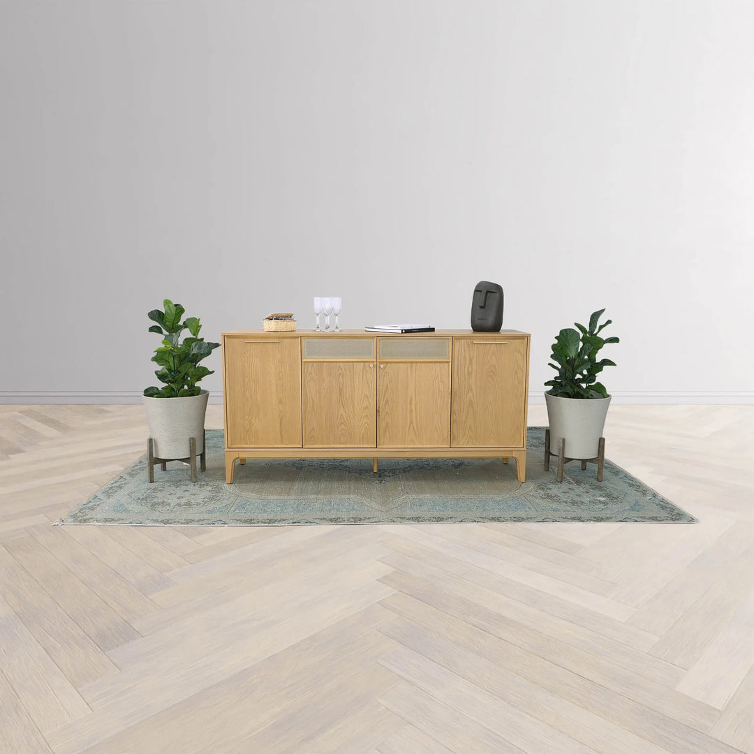 Arizona Sideboard in Natural Oak room setting - natural oak sideboard by LH Imports - Whats New Furniture Portland OR