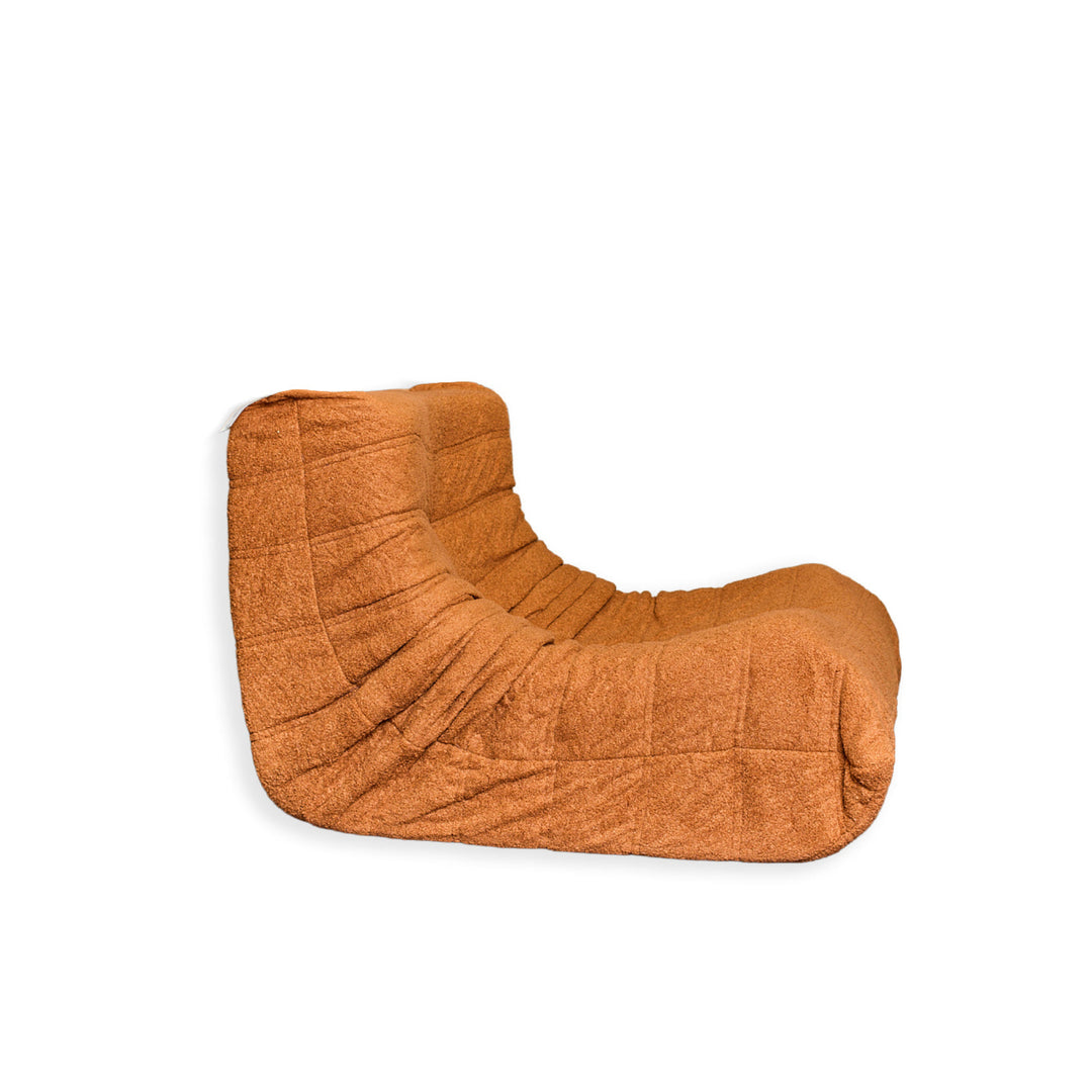 Armless Lounge Chair (Orange) detail view - Whats New Furniture - Portland, Oregon