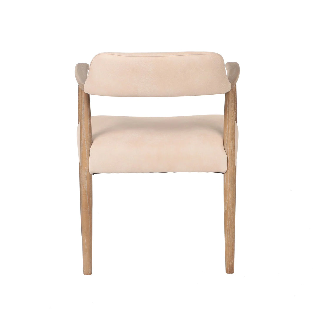 Artemis Dining Chair in Oyster back view - solid ash leather dining chair by LH Imports - Whats New Furniture Portland OR