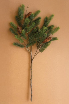 Artificial Fir Spray with Pine Cones on a studio background - faux plants by Kalalou - Whats New Furniture Portland OR