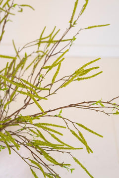 Faux Green Willow Flowers Spray — view 4