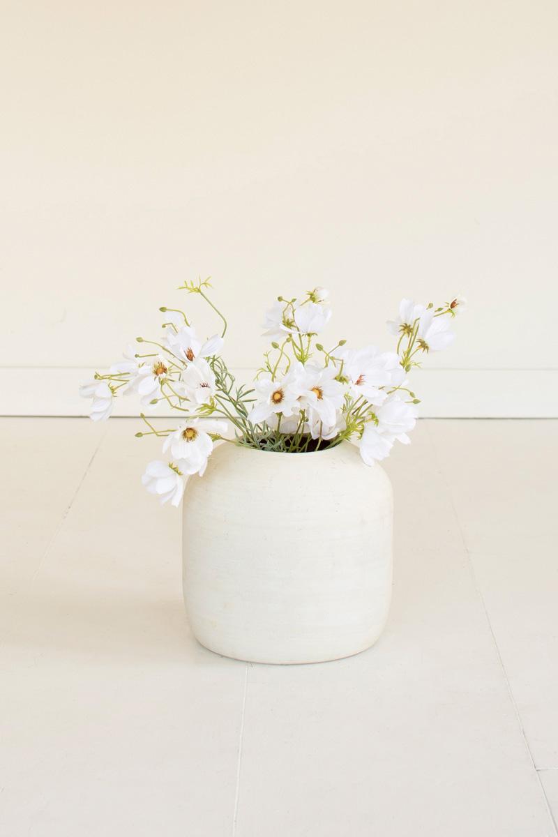 Faux White Cosmos Spray — view 2