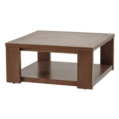 Asher 36 Inch Square Coffee Table in Burnished Walnut - angled studio view - Whats New Furniture Portland