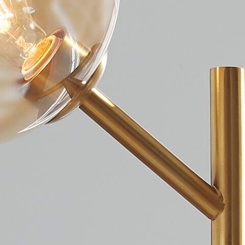 Abanson Amber Glass Floor Lamp in Amber/Gold Finish — Ashley Furniture finish 500 view