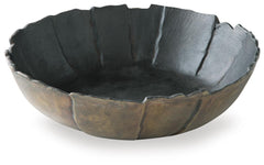 Aidman Bowl in Black/Antique Gold Finish — Ashley Furniture official alternate studio view view
