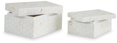 Aldenburg Box Set of 2 in Cream — Ashley Furniture official open box alternate studio view view