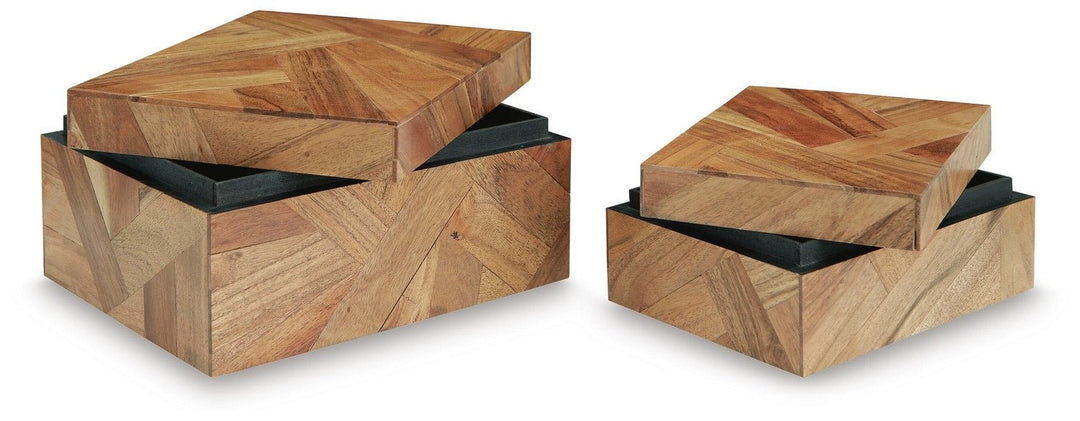 Antford Box Set of 2 in Natural — Ashley Furniture official open box alternate studio view view