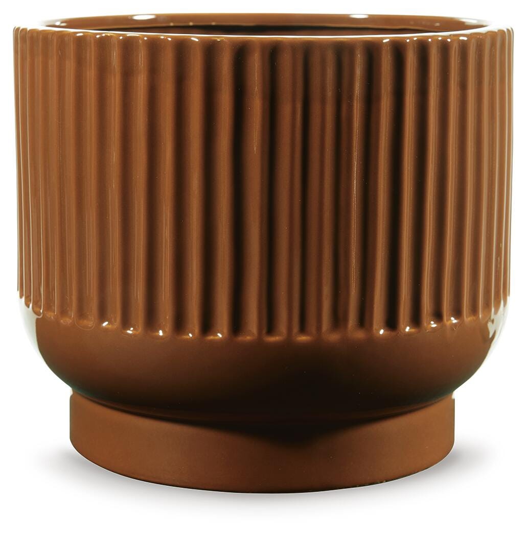 Avalyah 8-Inch Vase Set of 2 in Burnt Umber — official Ashley Furniture studio view