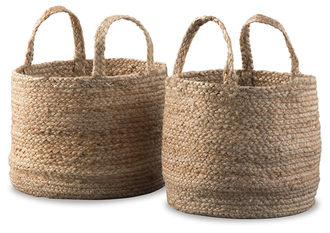 Brayton Basket Set of 2 in Natural — official Ashley Furniture studio view
