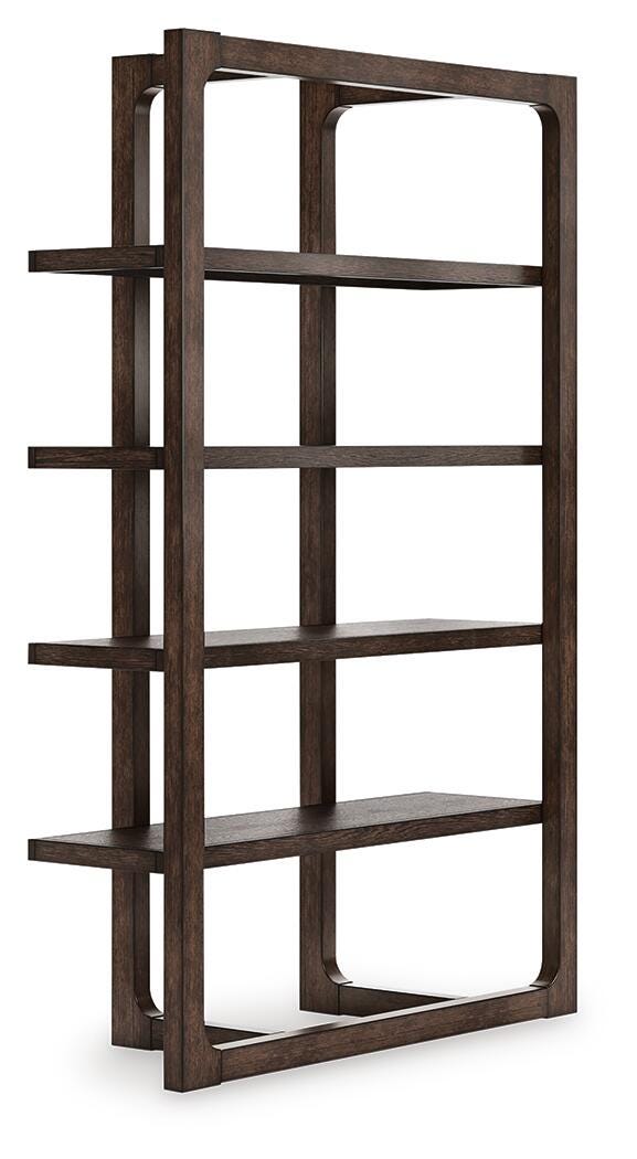 Breckington Bookcase angled view showing the architectural frame - Whats New Furniture Portland OR