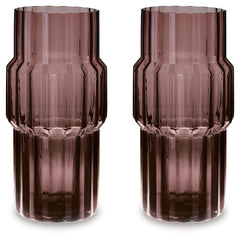 Dorlow 14-Inch Vase Set of 2 in Mauve — Ashley Furniture official alternate studio set view view