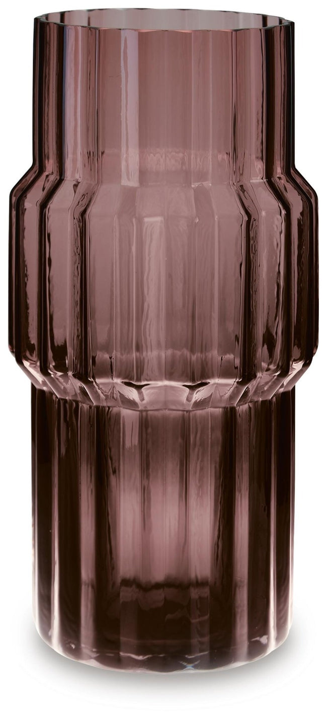 Dorlow 14-Inch Vase Set of 2 in Mauve — official Ashley Furniture studio view