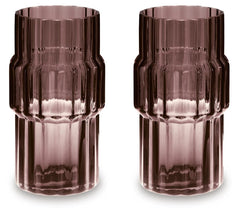 Dorlow 9-Inch Vase Set of 2 in Dark Mauve — Ashley Furniture official alternate studio set view view