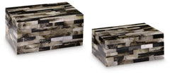Ellford Box Set of 2 in Black/Brown/Cream — official Ashley Furniture studio view