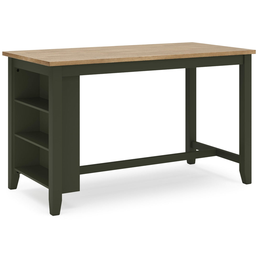 Gesthaven Counter Height Dining Table - Natural and Green - Front