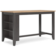 Gesthaven Counter Height Dining Table - Natural and Dark Brown - Front