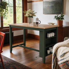 Gesthaven Counter Height Dining Table in Natural and Green styled in a Portland kitchen - Whats New Furniture